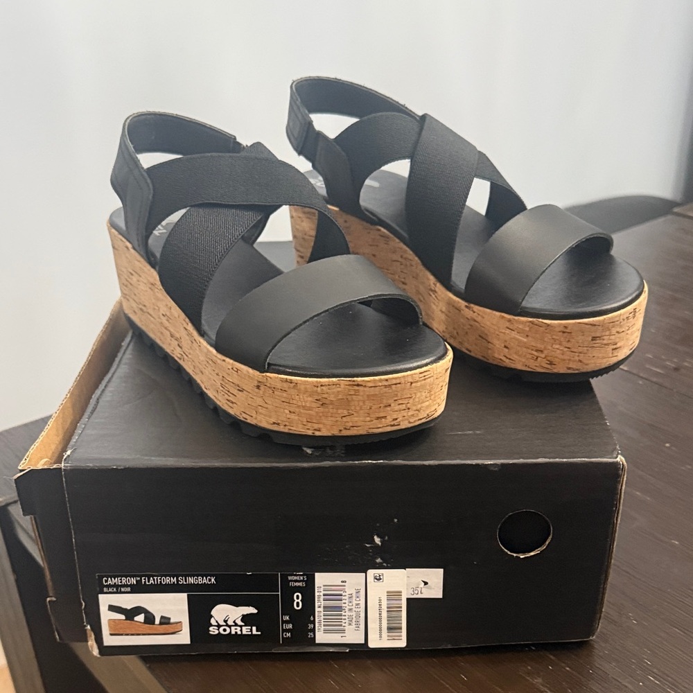 NEW Sorel Cameron Platform Slingback Sandals